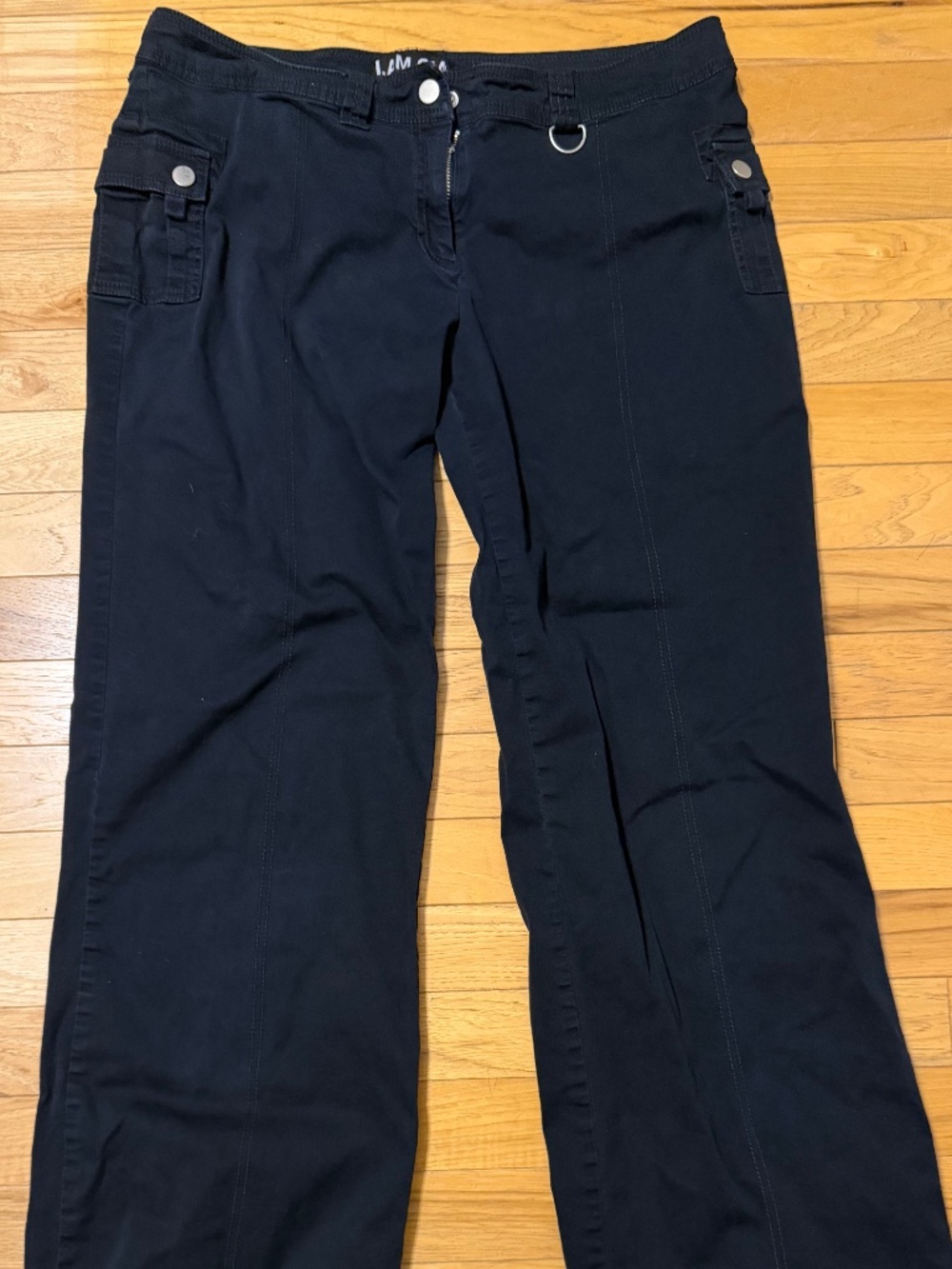 I.AM.GIA Black Utility Cargo Pants Size L Goth Grunge Y23K Streetwear